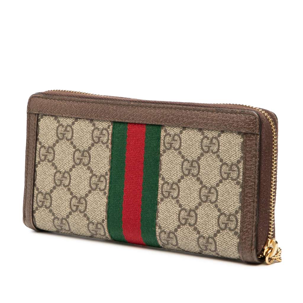 Gucci GG Supreme Ophidia Zip Around Wallet - Back view