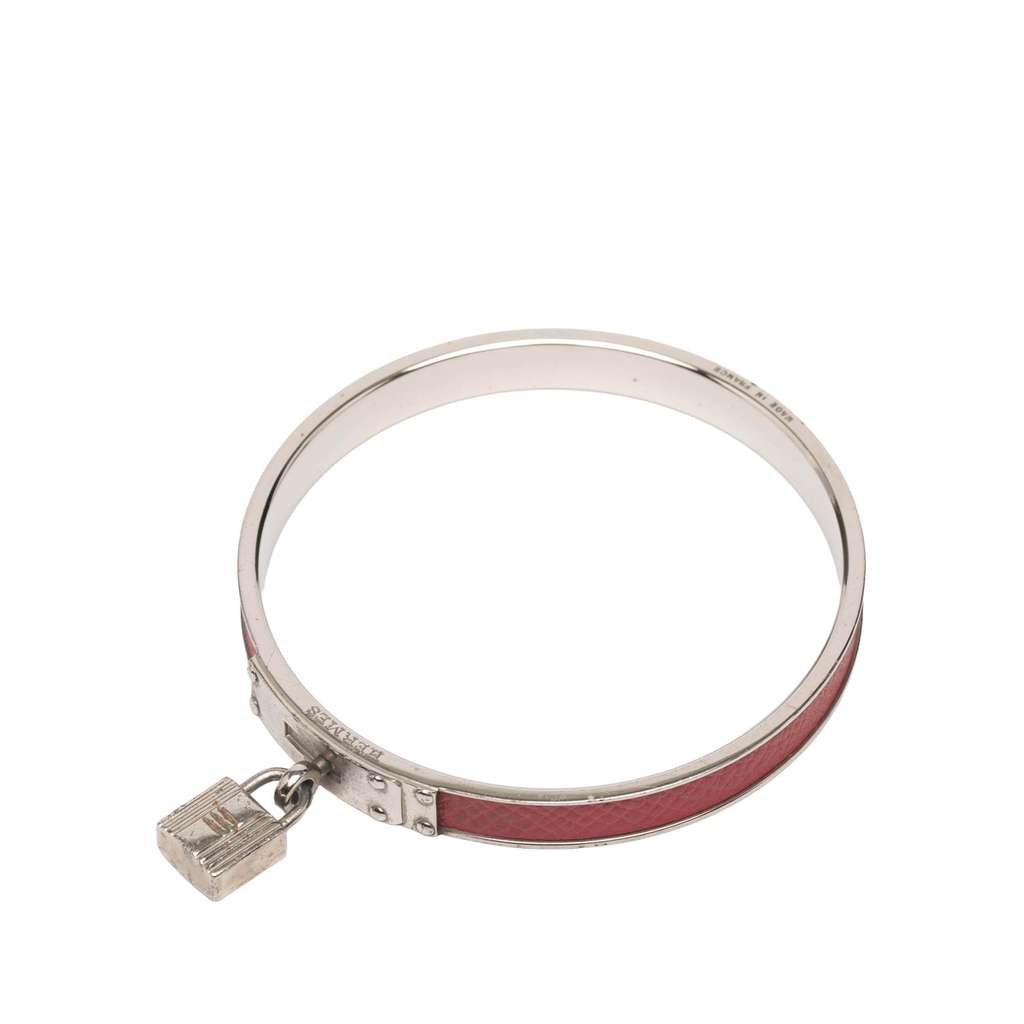 Hermès Palladium Plated Kelly H Lock Bangle - Image 6
