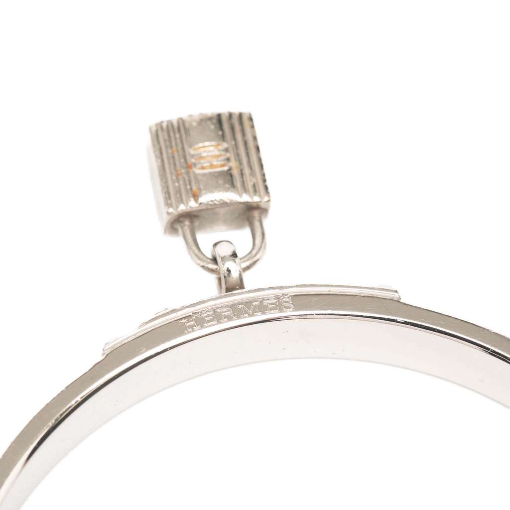 Hermès Palladium Plated Kelly H Lock Bangle - Detail 1