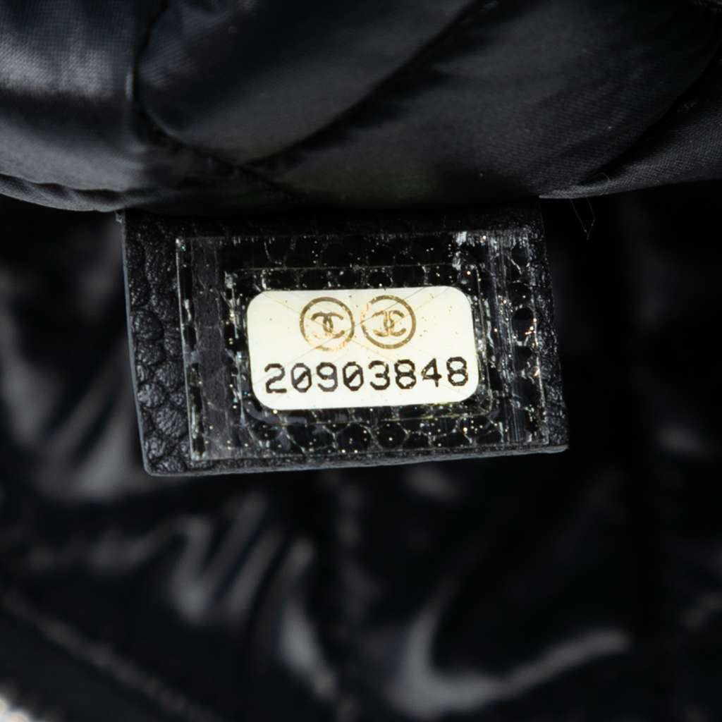 Chanel Large Quilted Caviar O Case Clutch - Side view