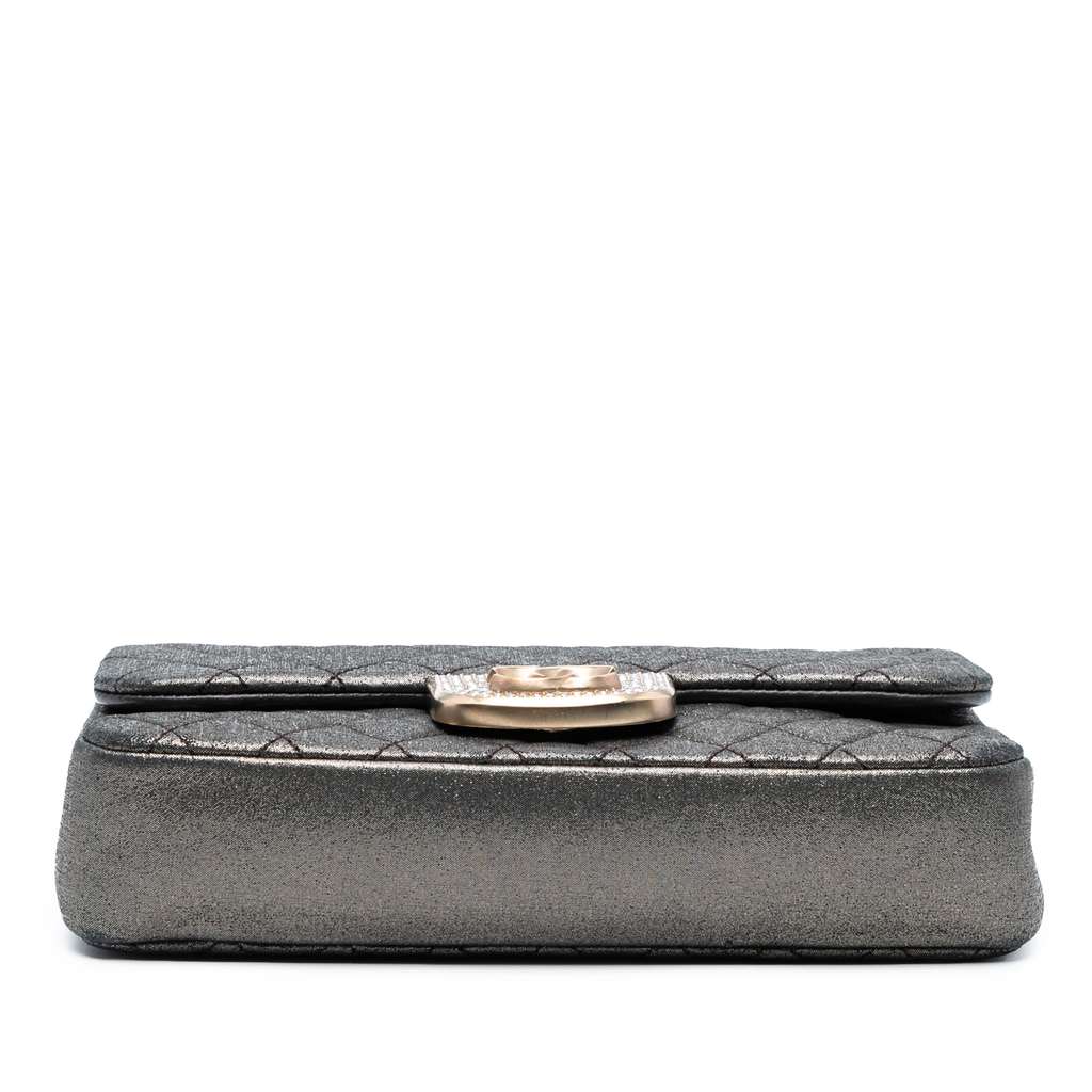 Chanel Small Quilted Iridescent Calfskin Crystal Single Flap - Image 6