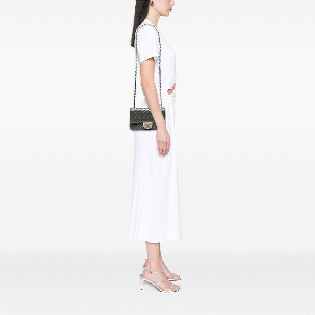 Chanel Small Quilted Iridescent Calfskin Crystal Single Flap - Detail 2