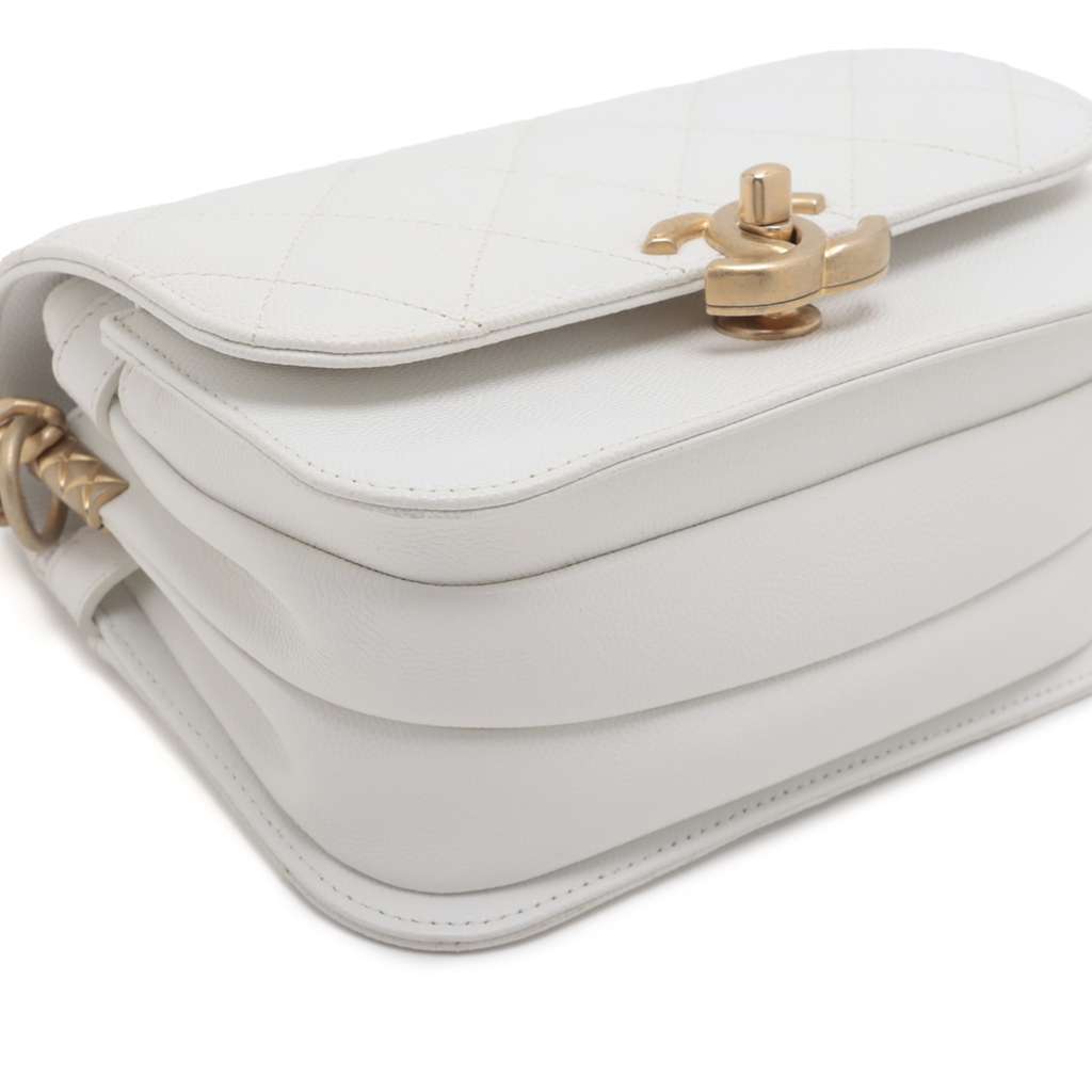 Chanel CC Quilted Caviar Flap Crossbody - Image 10