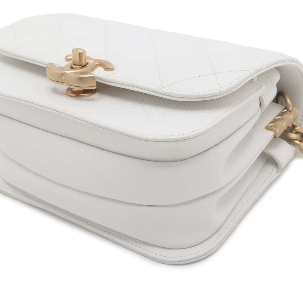 Chanel CC Quilted Caviar Flap Crossbody - Image 11