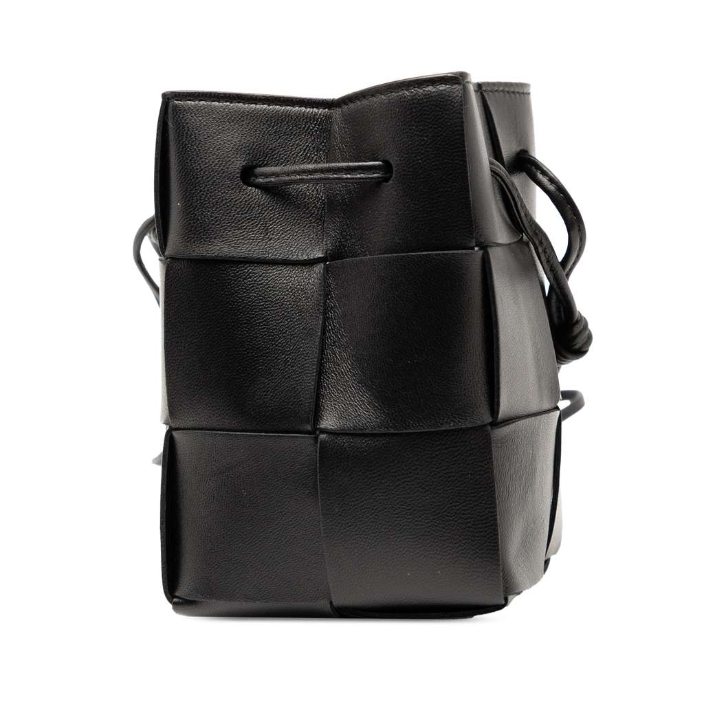 Bottega Veneta Mini Nappa Maxi Intrecciato Cassette Bucket Bag - Back view