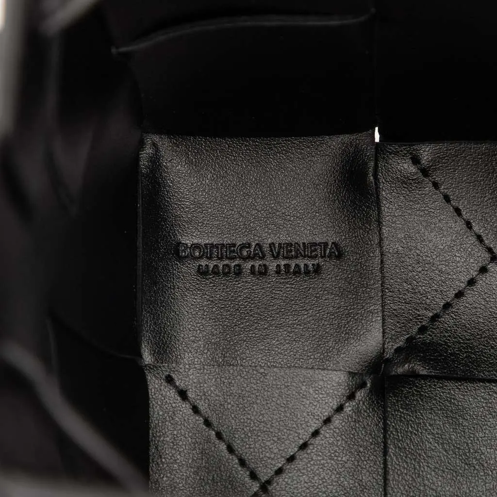Bottega Veneta Mini Nappa Maxi Intrecciato Cassette Bucket Bag Black Leather Good - Box View