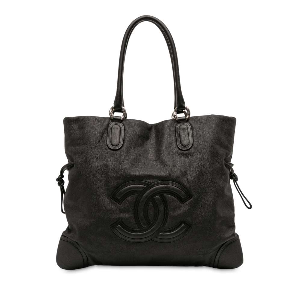 Chanel Washed Calfskin CC Cup Drawstring Tote