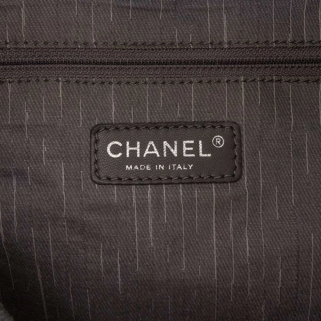 Chanel Washed Calfskin CC Cup Drawstring Tote Black Leather Good - Box View