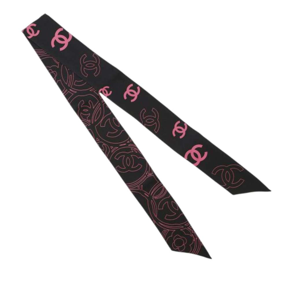 Chanel CC Silk Bandeau Scarf - Back view