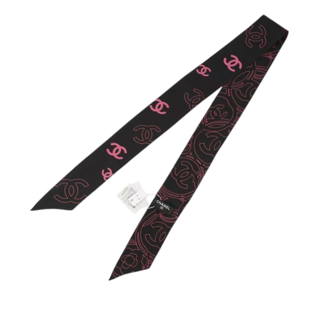 Chanel CC Silk Bandeau Scarf - Image 6