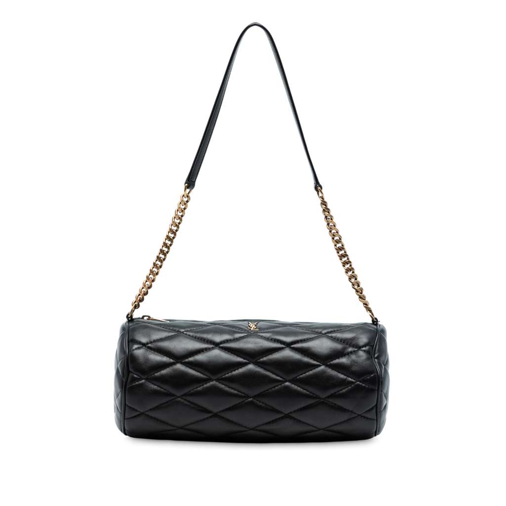 Saint Laurent Small Quilted Lambskin Sade Tube Bag