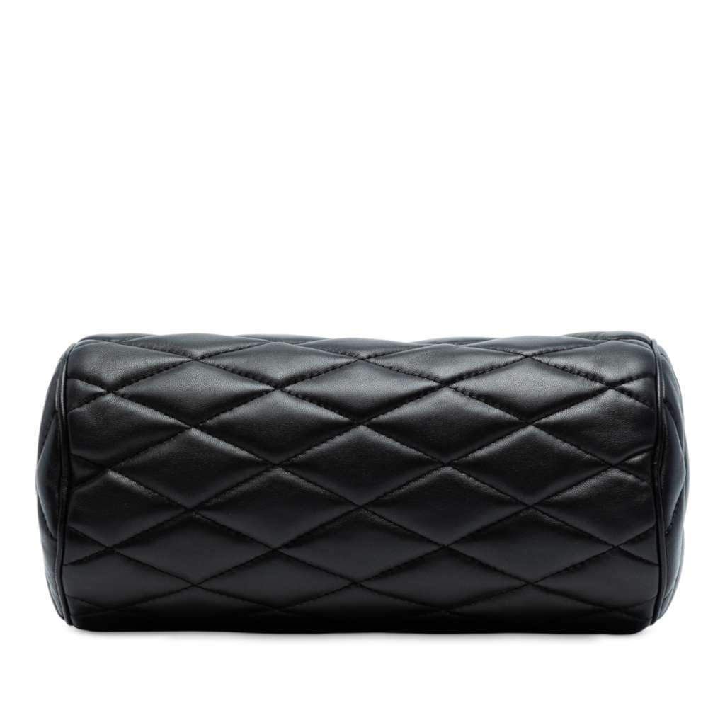 Saint Laurent Small Quilted Lambskin Sade Tube Bag - Image 6