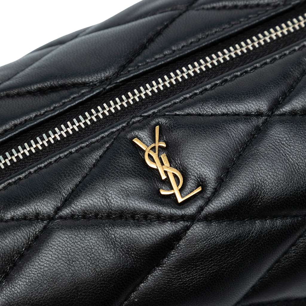 Saint Laurent Small Quilted Lambskin Sade Tube Bag - Side view