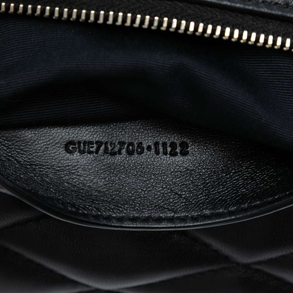 Saint Laurent Small Quilted Lambskin Sade Tube Bag - Detail 1