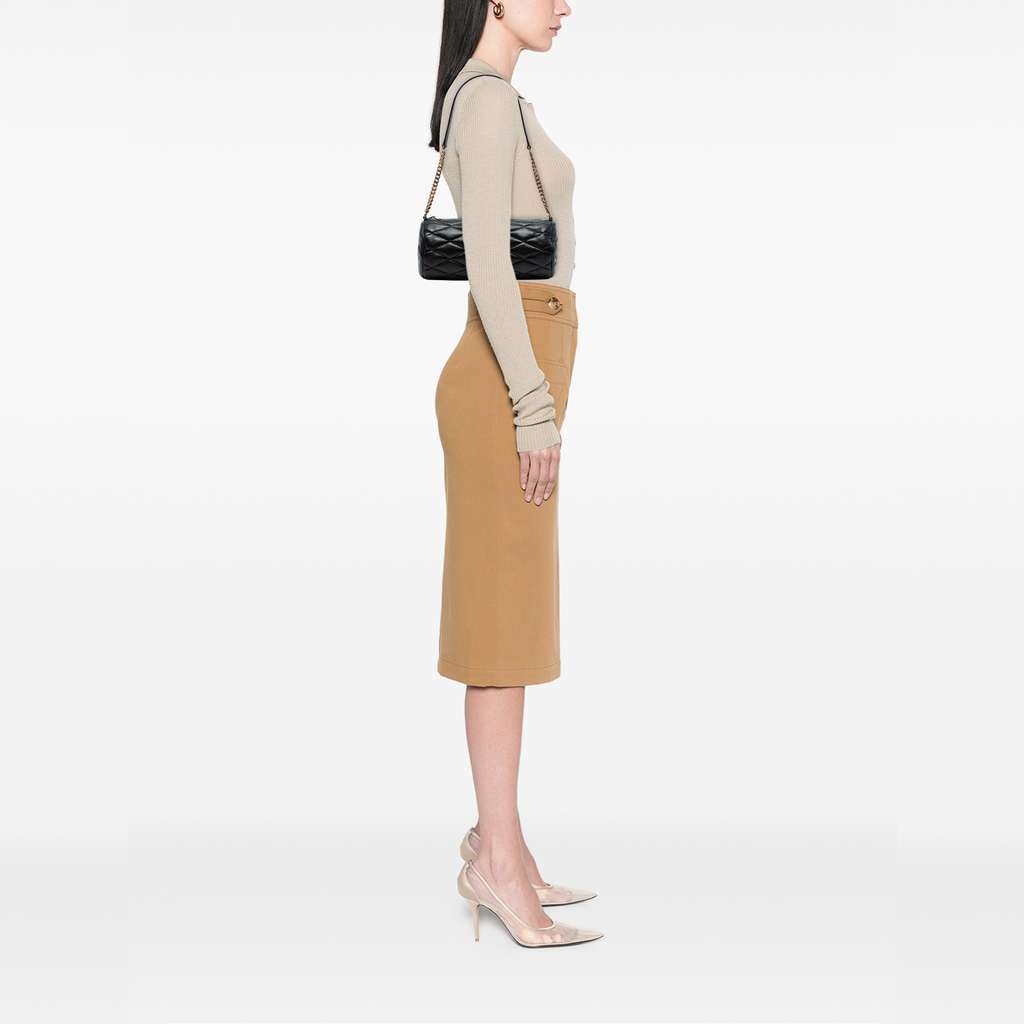 Saint Laurent Small Quilted Lambskin Sade Tube Bag - Detail 2