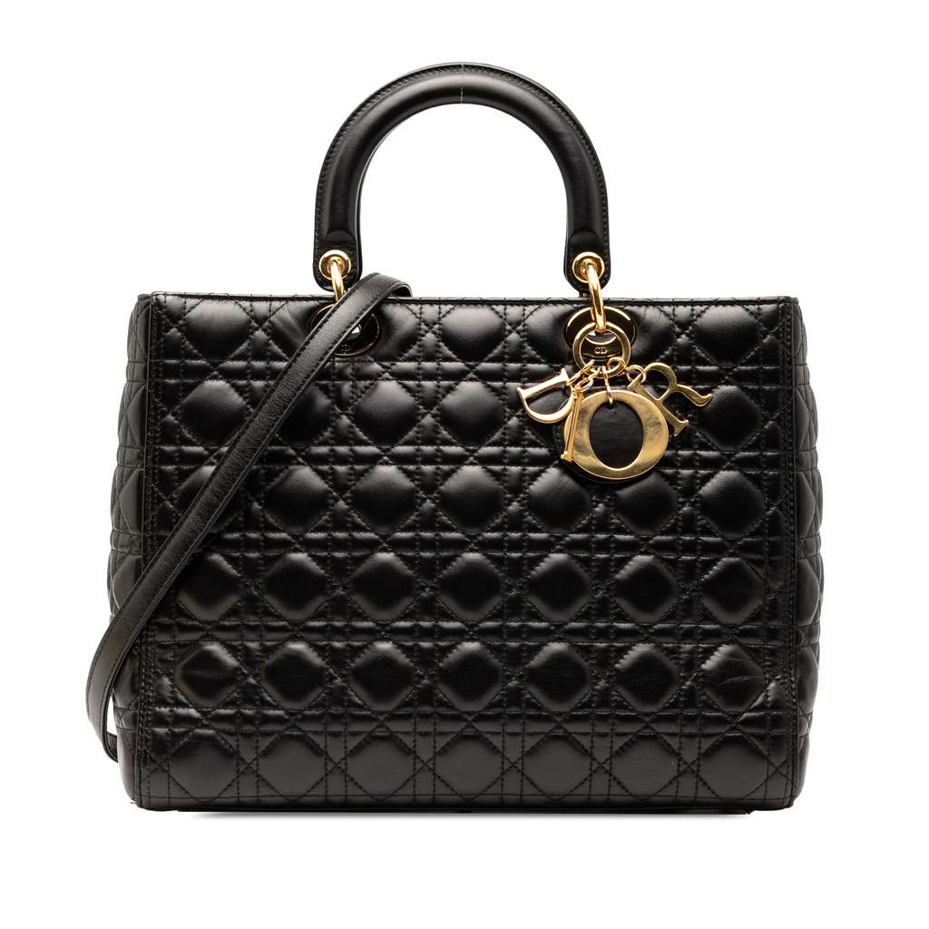 Dior Large Lambskin Cannage Lady Dior