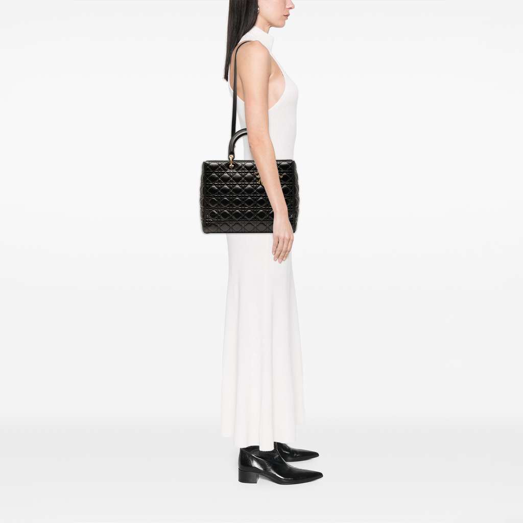 Dior Large Lambskin Cannage Lady Dior - Detail 2