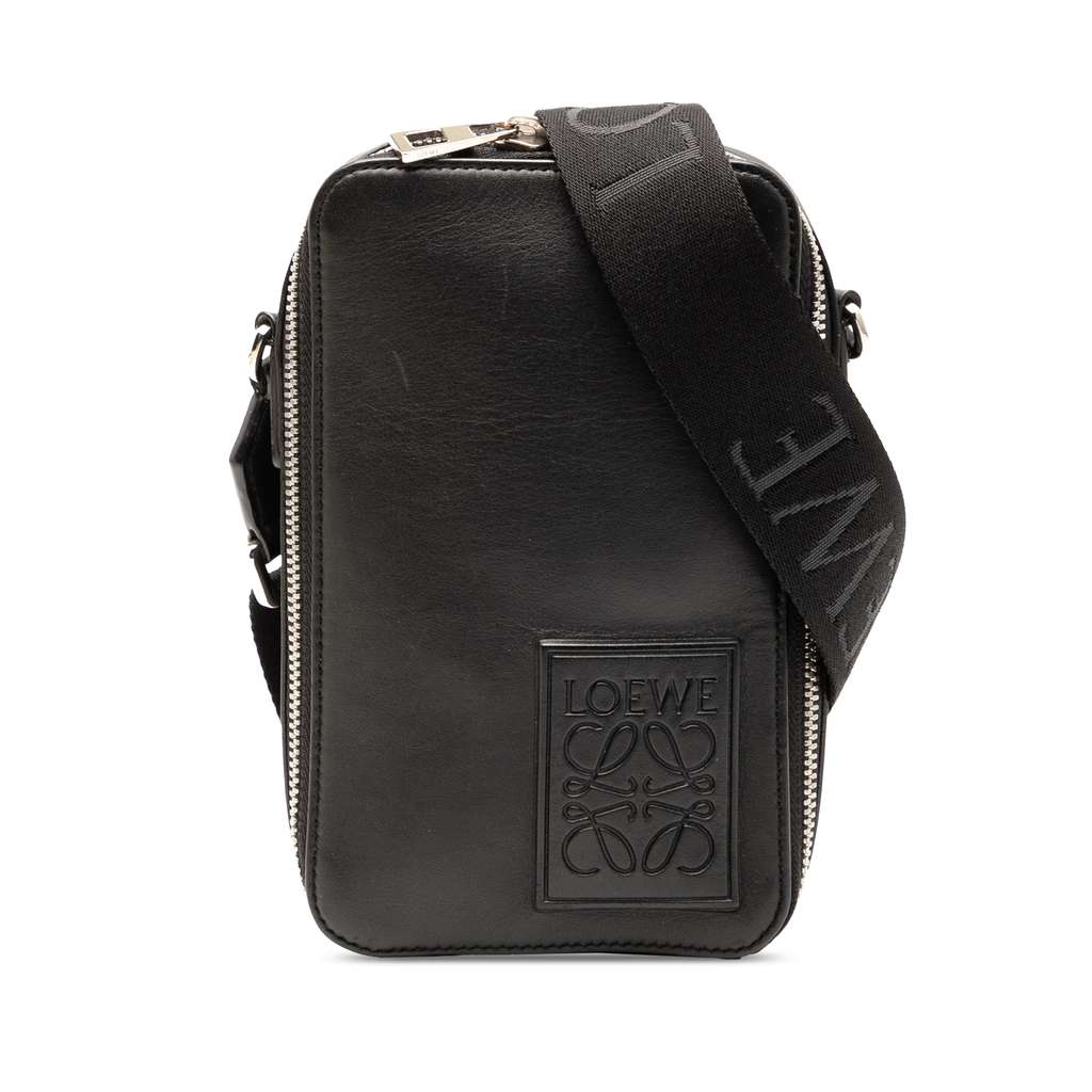 Loewe Satin Calfskin Anagram Vertical Pocket Crossbody