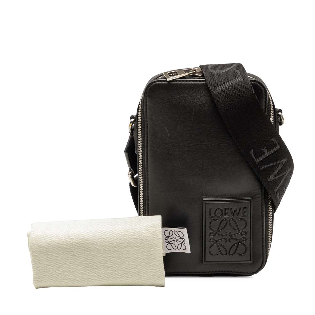 Loewe Satin Calfskin Anagram Vertical Pocket Crossbody - Image 10