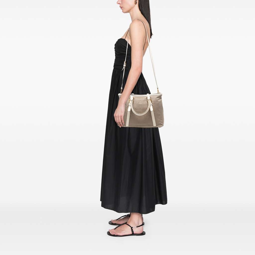 Prada Canvas Canapa Logo Satchel - Detail 1