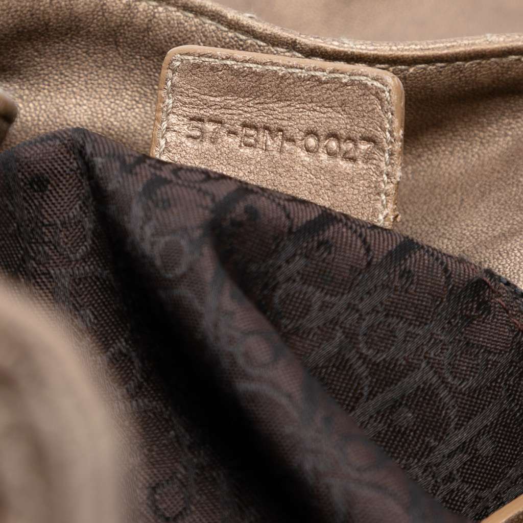 Dior Lambskin Cannage Drawstring Hobo - Side view