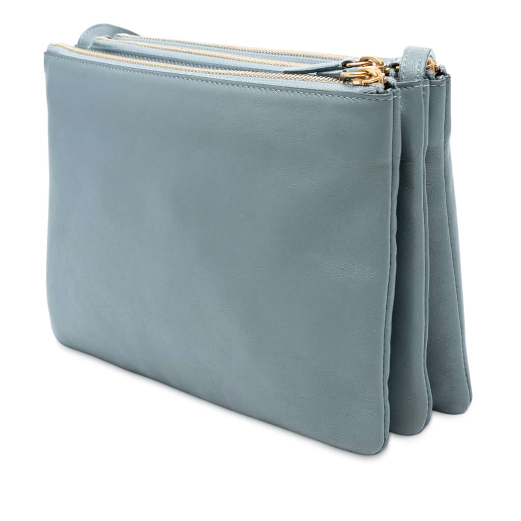 Celine Large Lambskin Trio Crossbody - Back view