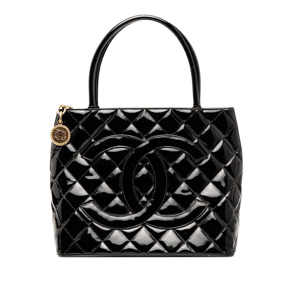 Chanel Patent Medallion Tote