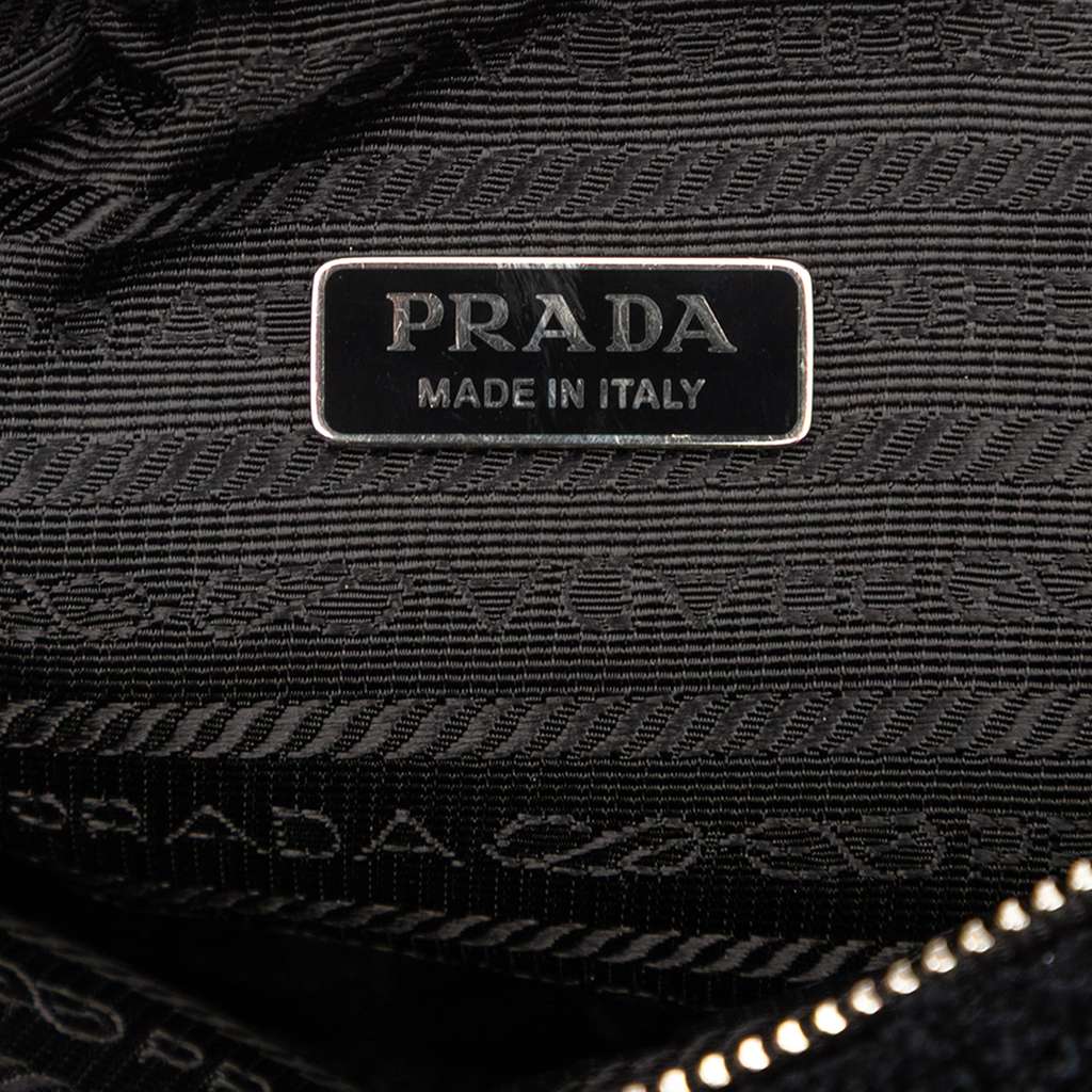 Prada Spugna Terry Cloth Triangle Logo Crossbody - Side view