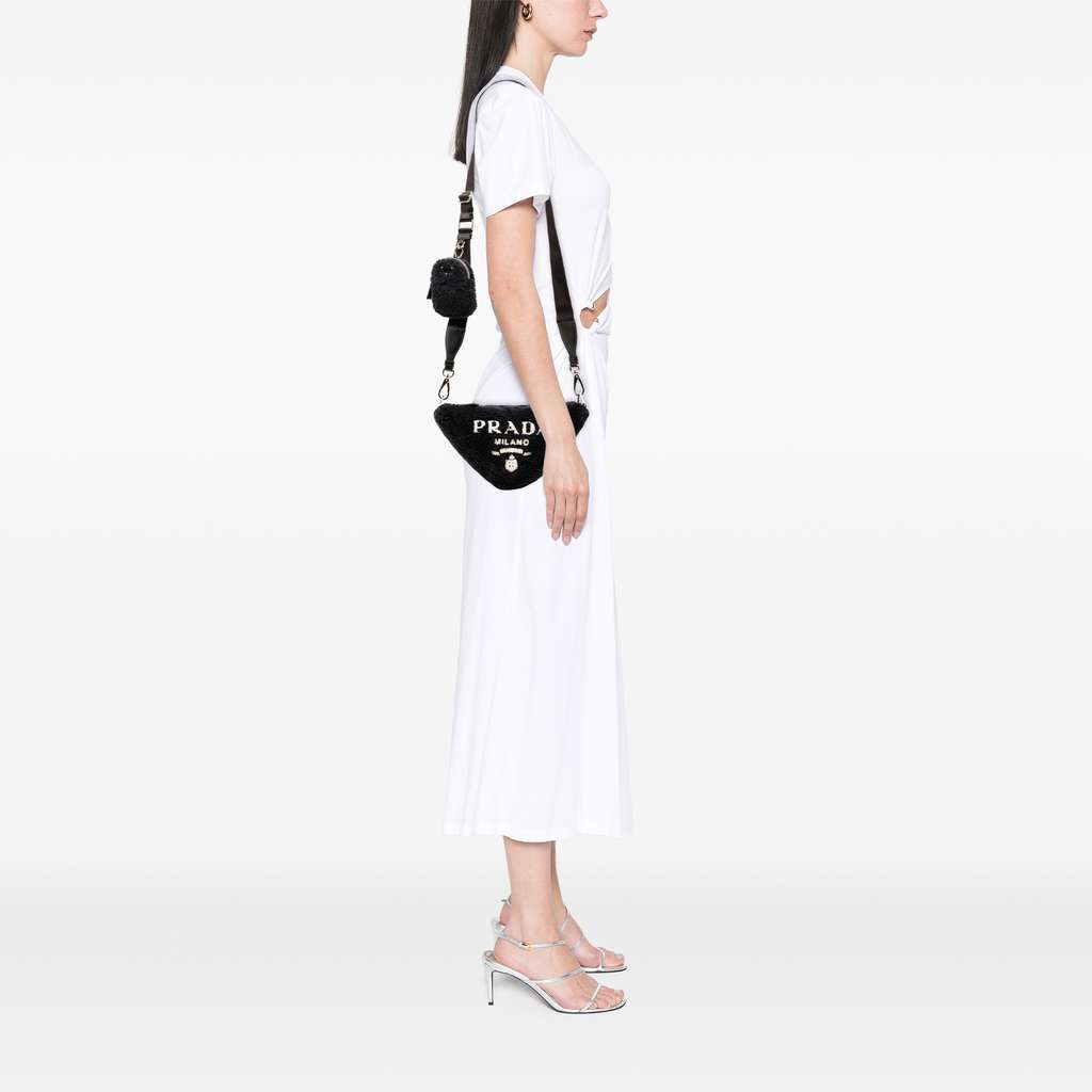 Prada Spugna Terry Cloth Triangle Logo Crossbody - Detail 2