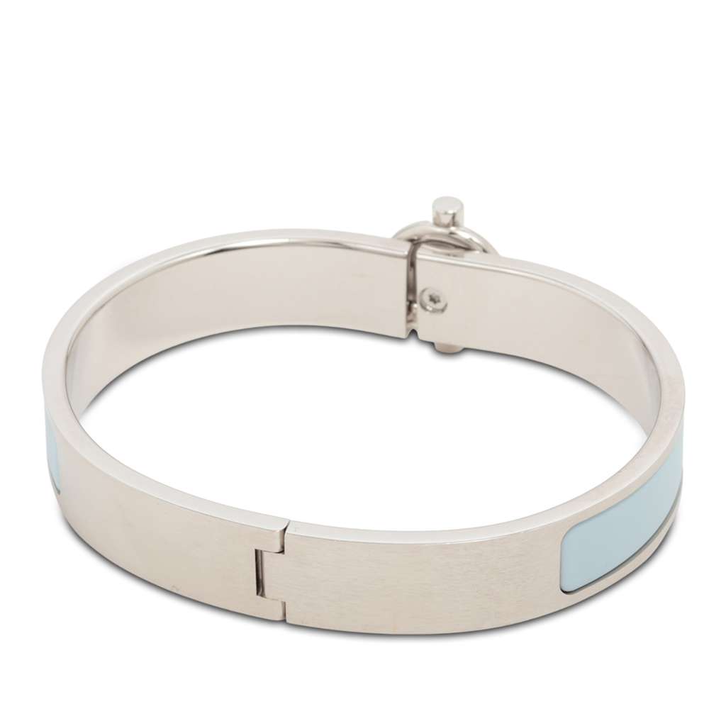 Hermès Palladium Plated Enamel Clic Glenan Bracelet T4 - 2