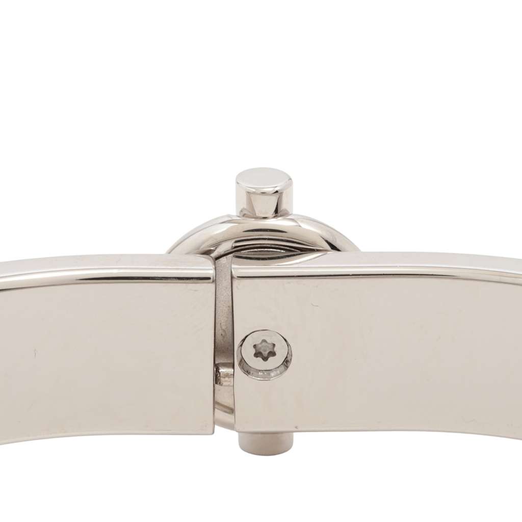 Hermès Palladium Plated Enamel Clic Glenan Bracelet T4 - 4