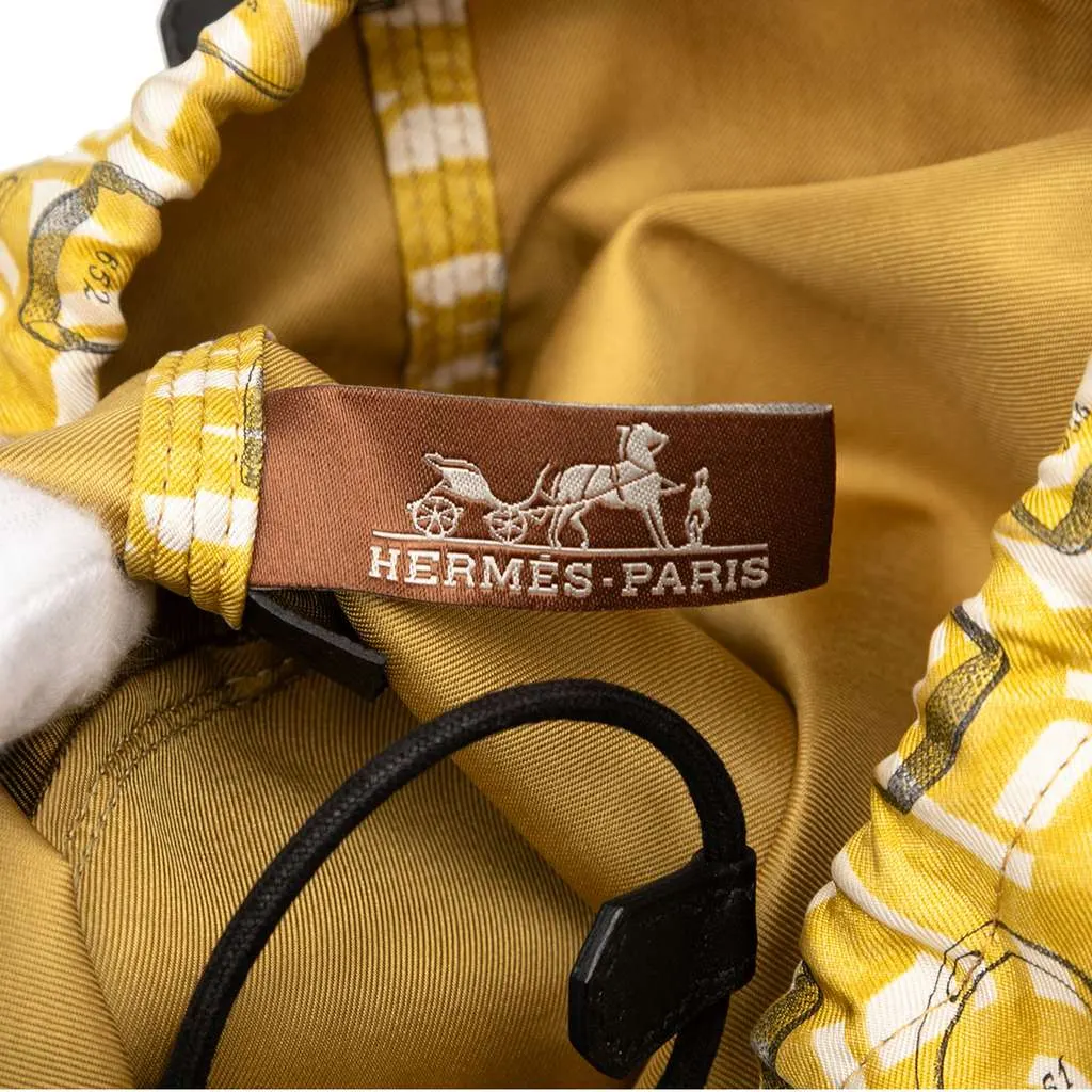 Hermès Silk and Epsom Sac Musardine Yellow Silk Very good - Box View