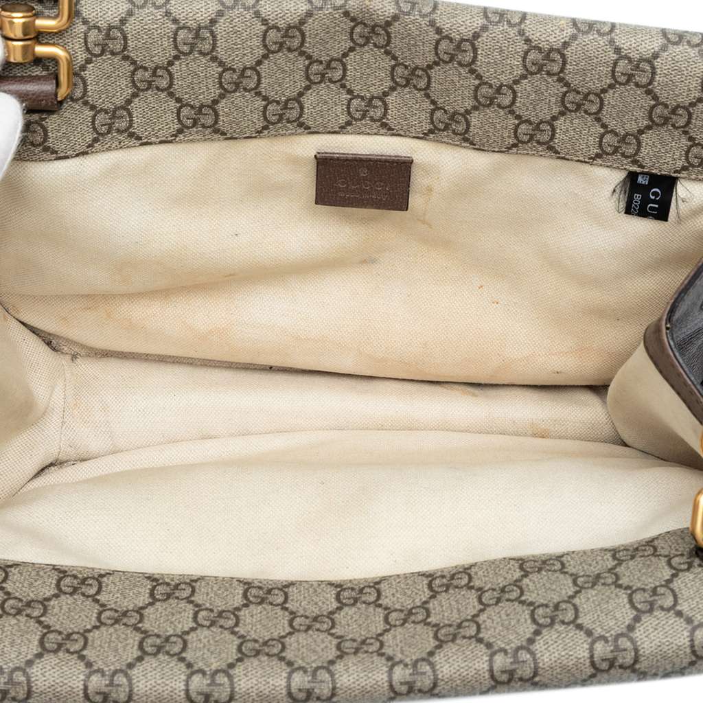 Gucci Medium GG Supreme Web Neo Vintage Double Flap Messenger Bag - 4