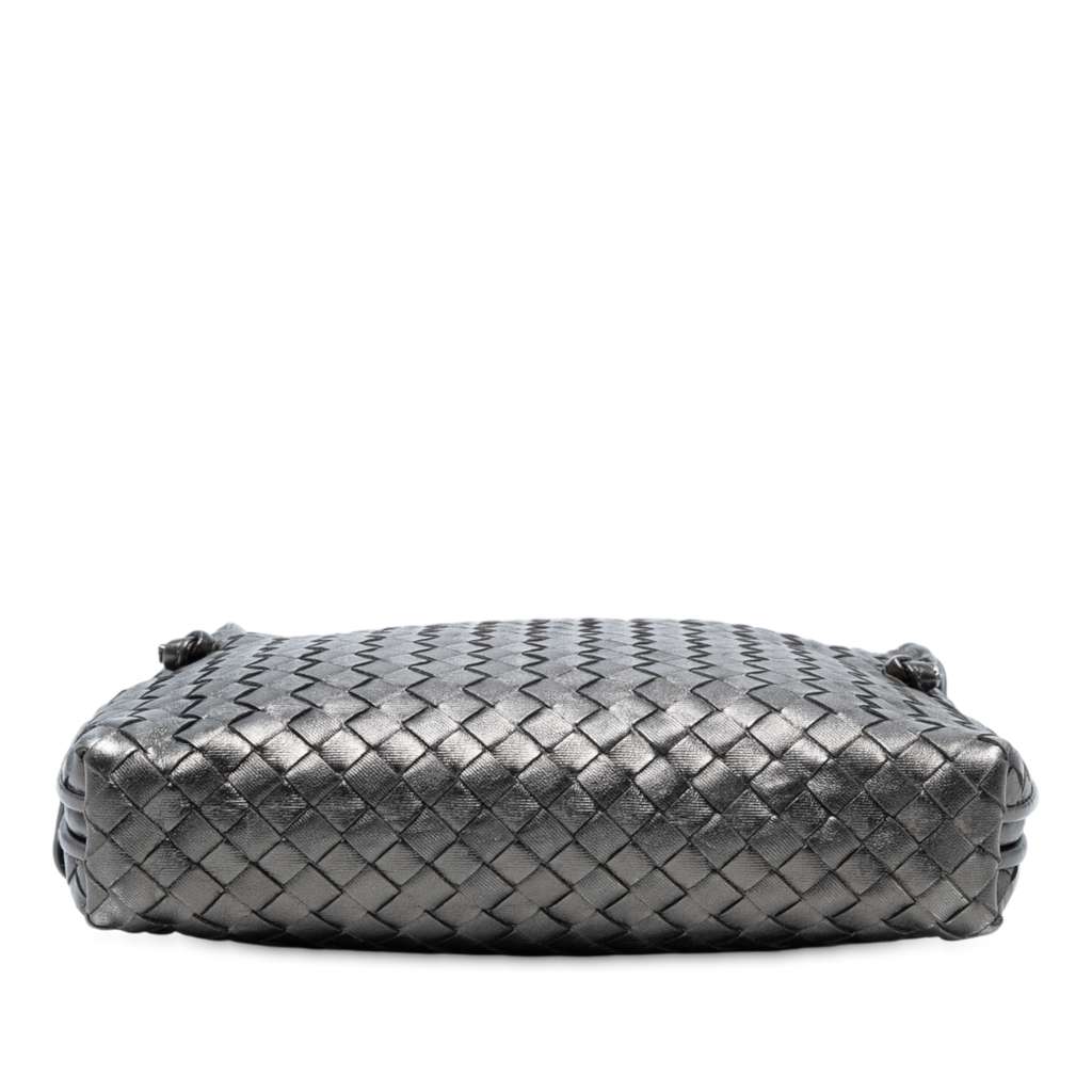 Bottega Veneta Metallic Nappa Intrecciato Nodini Crossbody - Image 6