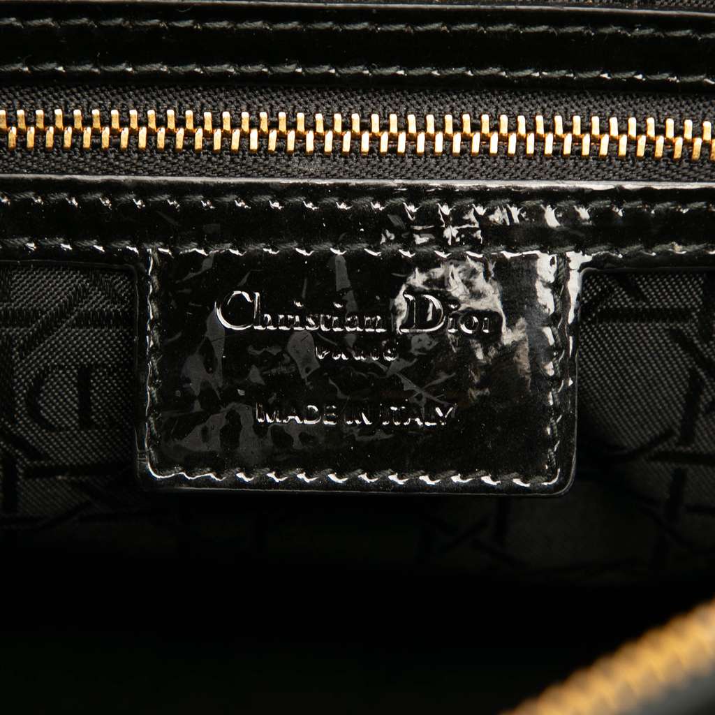 Dior Large Patent Cannage Lady Dior - Side view
