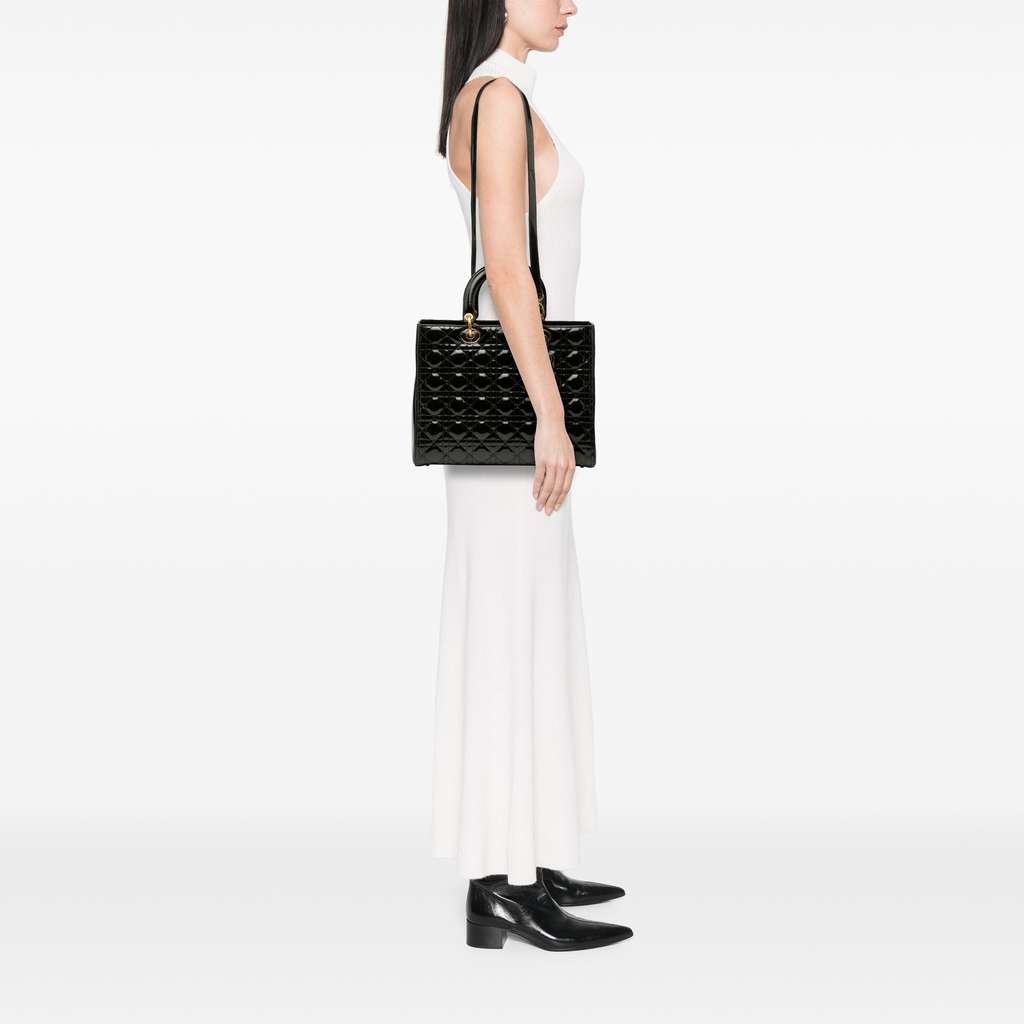 Dior Large Patent Cannage Lady Dior - Detail 2