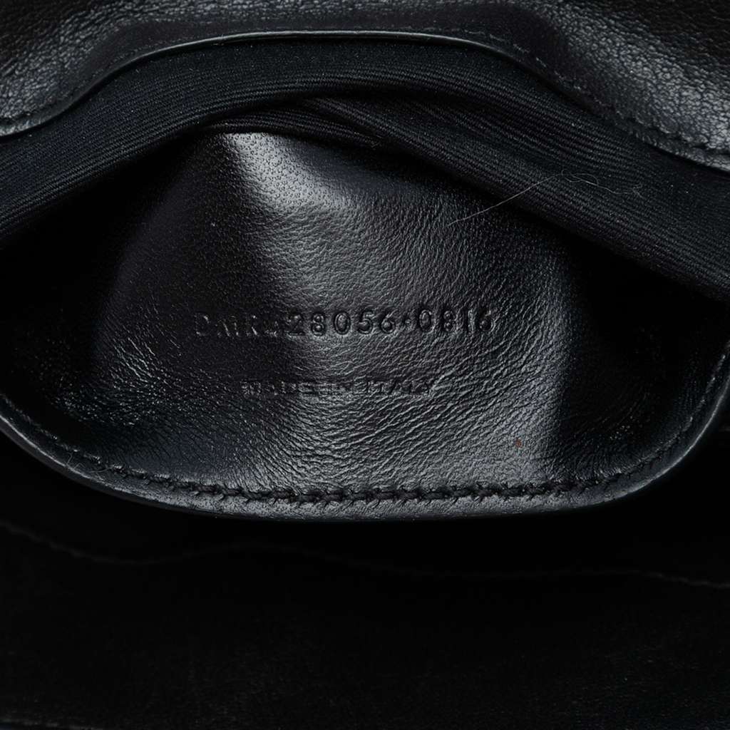 Saint Laurent Medium Quilted Chevron Sheepskin College Satchel - Detail 1