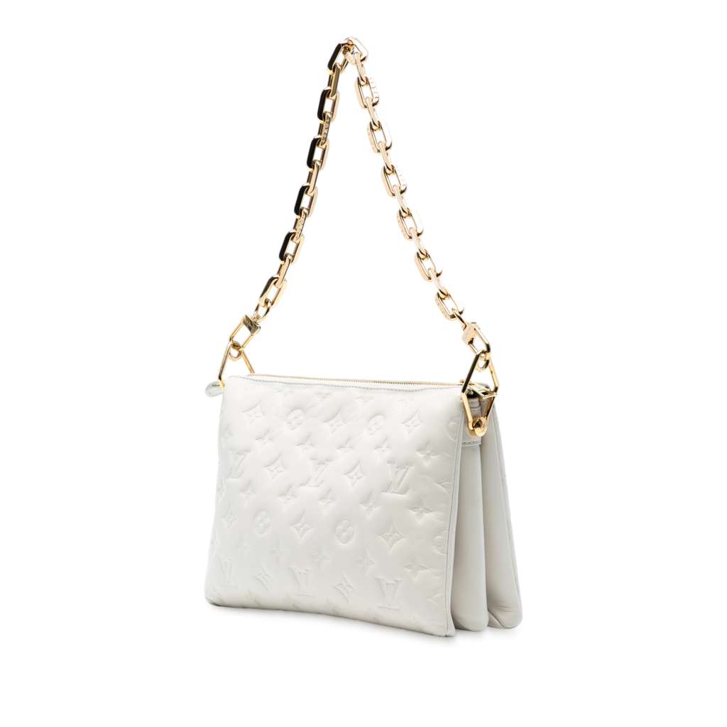 Louis Vuitton Monogram Embossed Puffy Lambskin Coussin PM - Back view