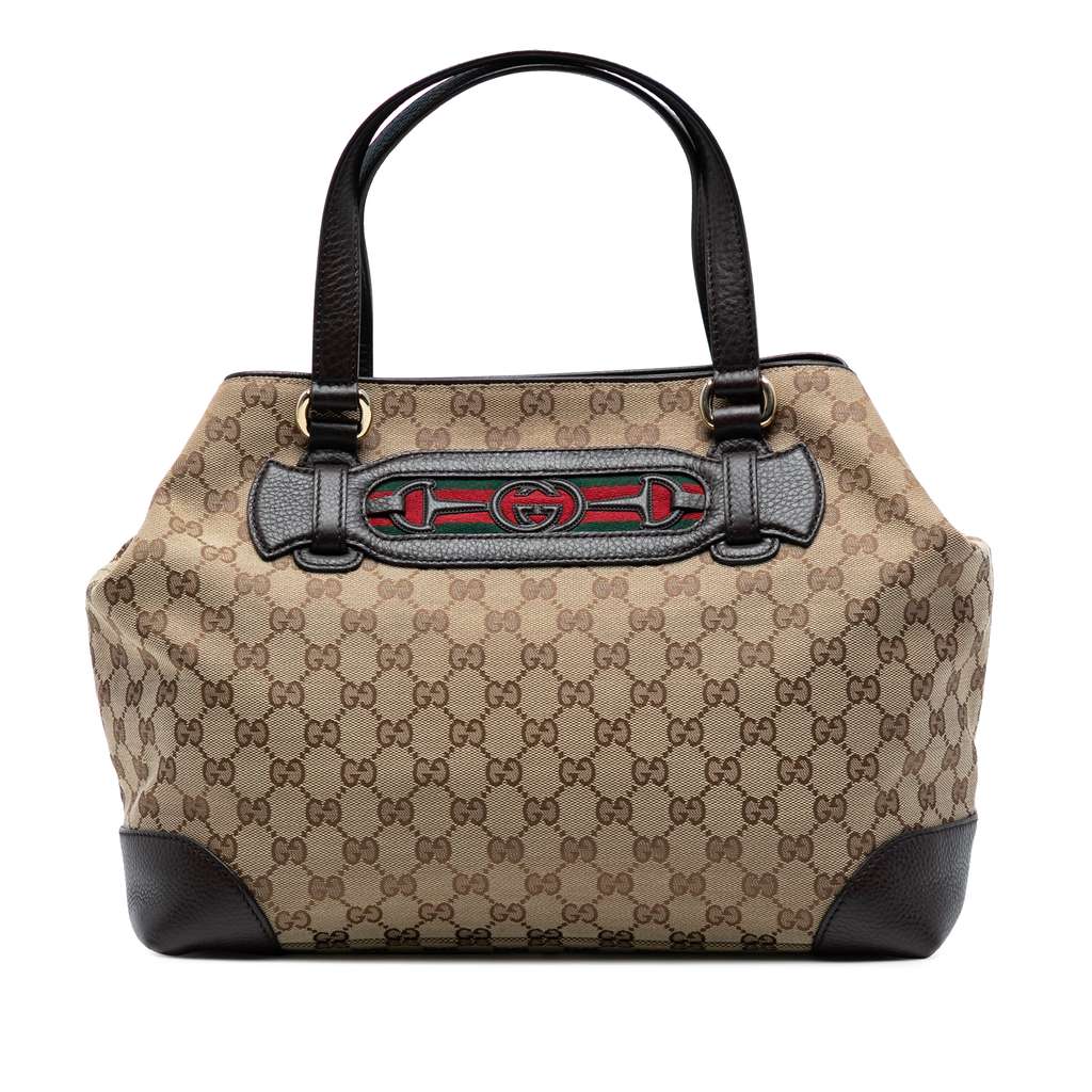 Gucci Medium GG Canvas Web Dressage Tote