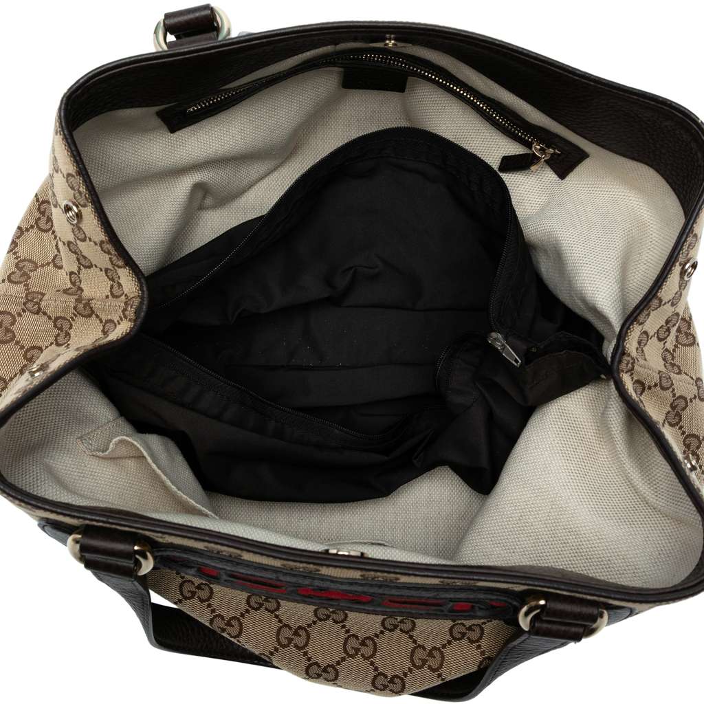Gucci Medium GG Canvas Web Dressage Tote - 4