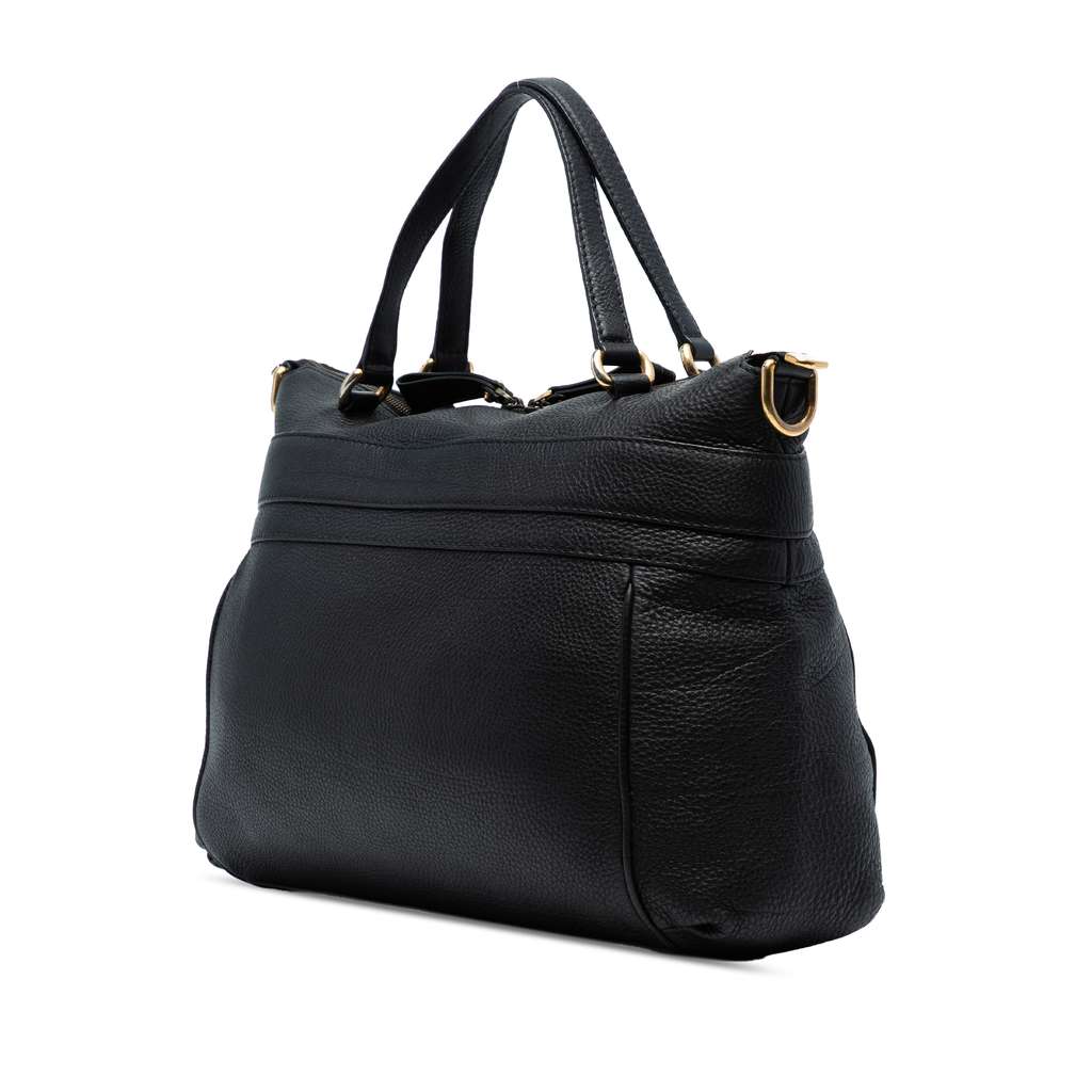 Gucci Medium Leather Ride Top Handle Bag - Back view