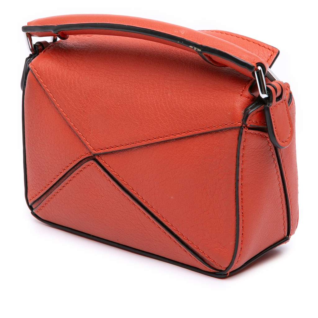 Loewe Nano Calfskin Puzzle Satchel - Back view