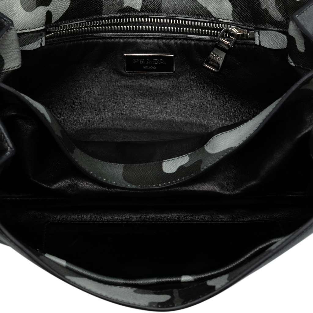 Prada Saffiano Camouflage Sound Lock Shoulder Bag - 4