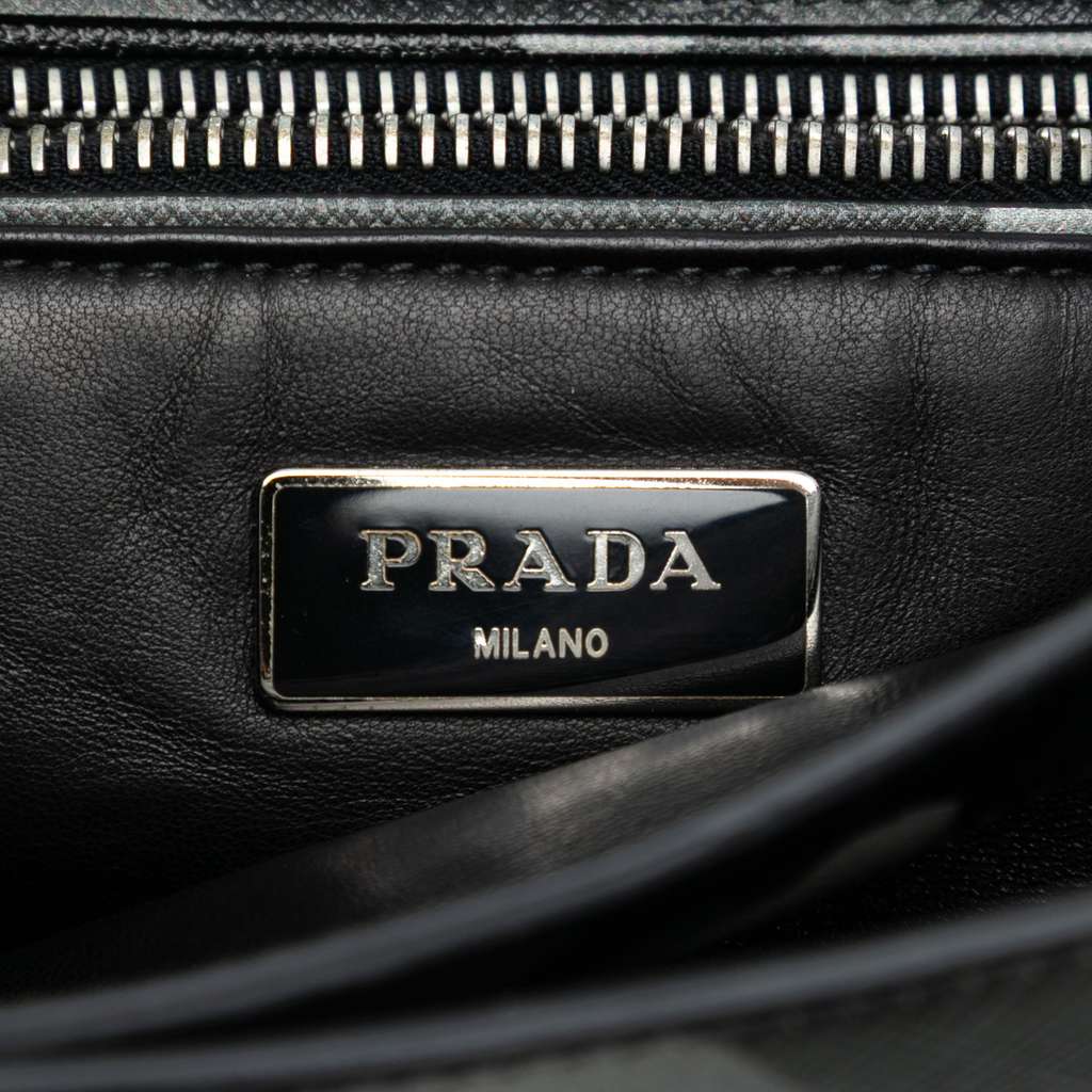 Prada Saffiano Camouflage Sound Lock Shoulder Bag - Side view
