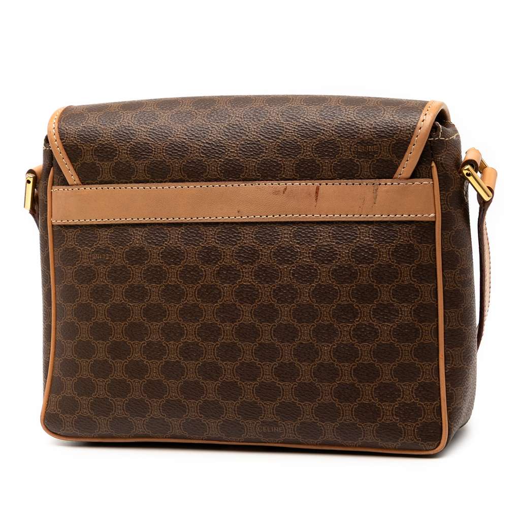 Celine Macadam Coated Canvas Crossbody - Back view