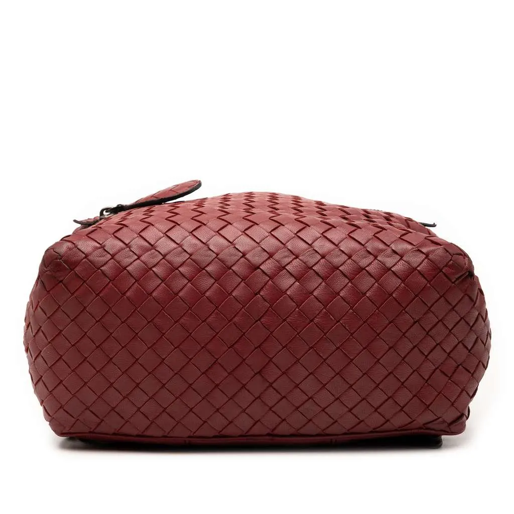 Bottega Veneta Nappa Intrecciato Backpack Red Leather Very good - Inside View