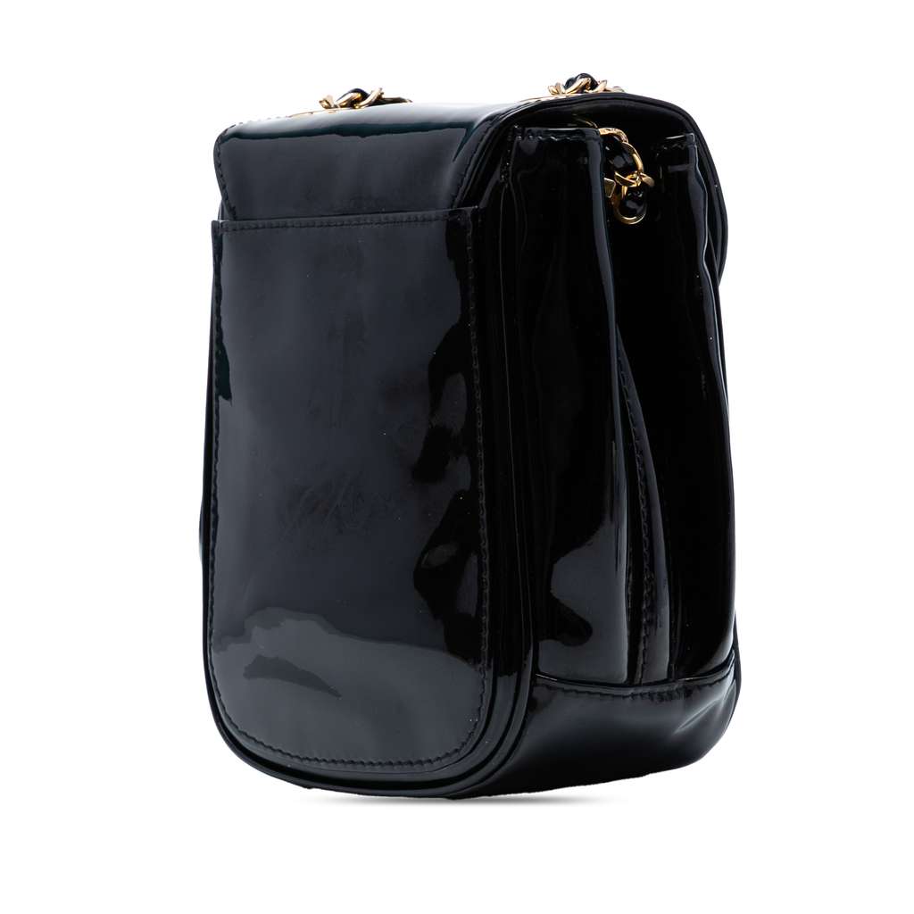 Chanel CC Patent Flap Crossbody - Back view