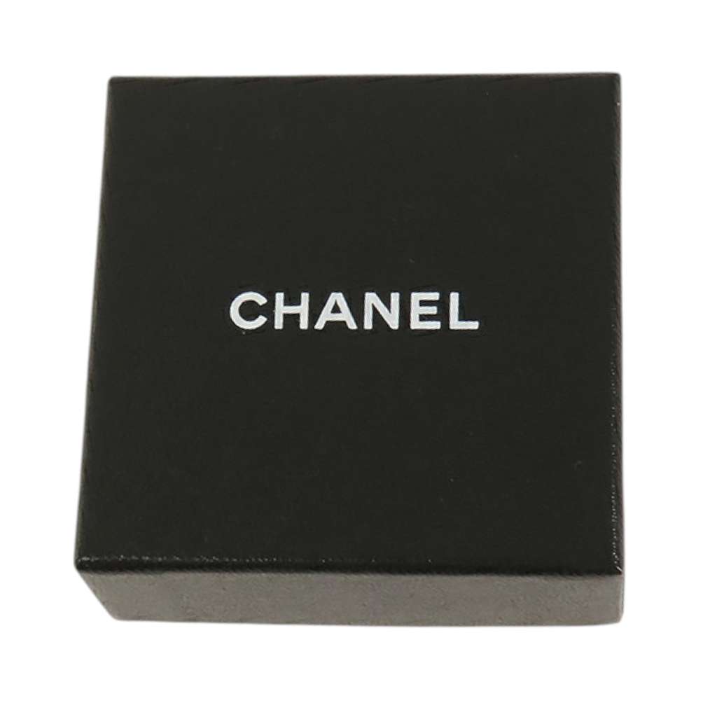 Chanel Gold Plated CC Clover Push Back Earrings - Image 11