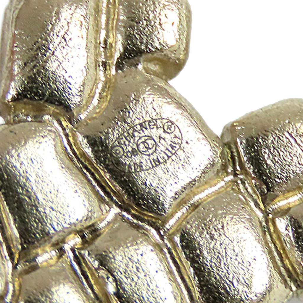 Chanel Gold Plated Enamel CC Brooch - Image 6