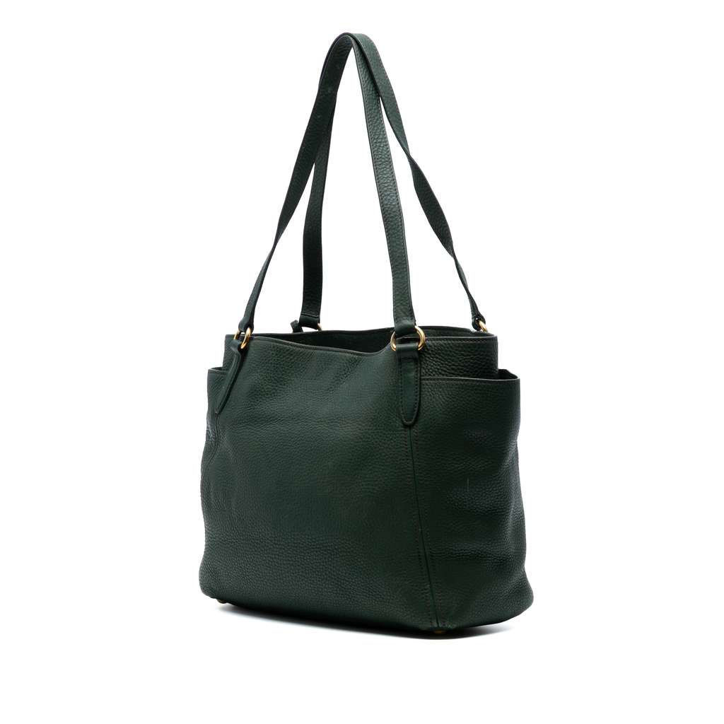 Prada Vitello Daino Double Pocket Tote - Back view